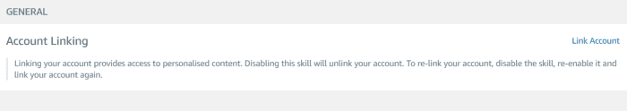 Alexa Custom Skill Account Linking