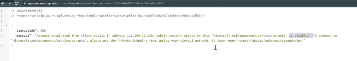 API External Access Denied